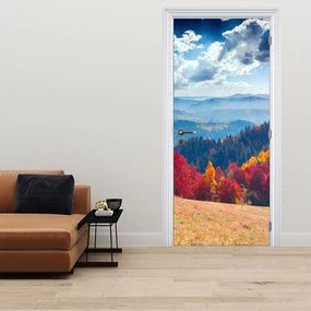 Fotótapéta ajtóra - Színes őszi táj (95x205cm)