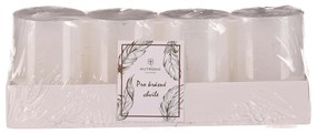 Adventi gyertya készlet fehér, 4 db, paraffin, 8 cm
