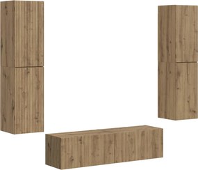 vidaXL TV szekrény garnitúra 6 pcs Artisan tölgy Faanyag