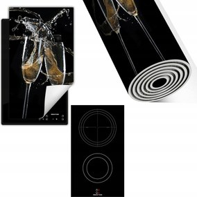 Indukciós Védőszőnyeg Konyhapult 30x52 fekete bordó