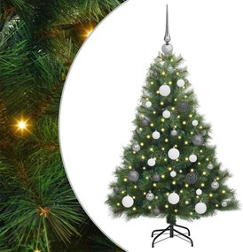 vidaXL Mű karácsonyfa 150 LED-del állvánnyal Zöld 120 cm PE és PVC