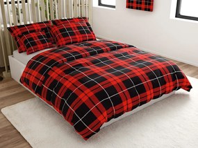 Mikroplüss ágyneműhuzat ALBURY piros Ágyneműhuzat mérete: 70 x 90 cm | 140 x 220 cm