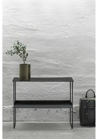 Fekete fém konzolasztal 29x78 cm Bull – LIND DNA