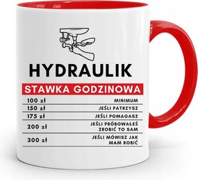 Piros Hidraulika Bögre Óradíj Nyomtatott Fényképpel