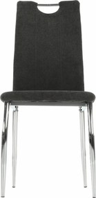 Étkezőszék, szürkésbarna szövet/króm, OLIVA NEW