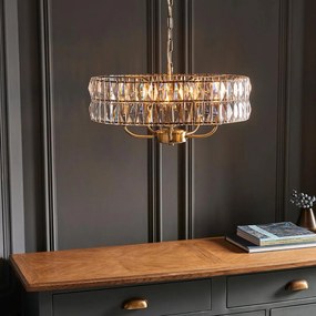 Endon glamour modern függeszték clifton antik sárgaréz átlátszó end106244