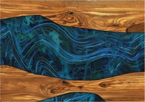 Fotótapéta Flizelin Szoba tapéta Kék fa 208x146 Ragasztó