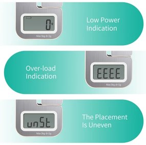 Aigostar összecsukható konyhai mérleg 5 kg, króm kivitel