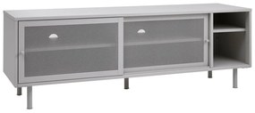 Szürke fém TV-állvány 160x55x45 cm Veep – Unique Furniture