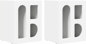 vidaXL Éjjeli asztal 2 pcs Fehér 40 x 35 x 50 cm Faanyag