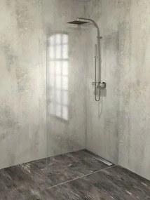 Polysan ARCHITEX LINE készlet üveg rögzítéséhez, padló-fal, max. szélesség 1200 mm, polírozott alumínium AL2112