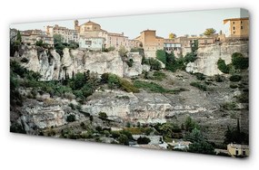 Canvas képek Spanyolország hegység város fák 100x50 cm
