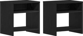 vidaXL 2 db fekete tölgyszínű szerelt fa éjjeliszekrény 40x30x40 cm