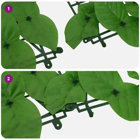 zöld leveles erkélyparaván 400 x 150 cm