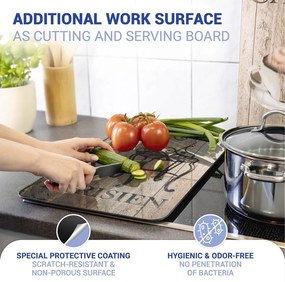 Edzett üveg tűzhely fedőlap szett 2 db-os 30x52 cm Bistrot – Wenko