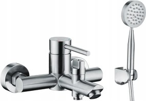 Falra szerelhető kád-zuhany csaptelep zuhanyszettel méretDURO Acero