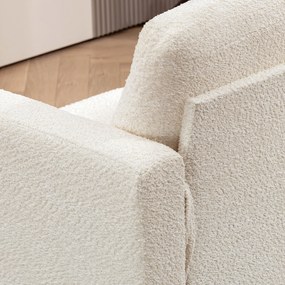 HOMCOM 2-Személyes Modern Stílusú Kanapé 140 cm Levehető Háttámlás Párnákkal és Karfákkal, Mini Kanapé Hálószobába, Lakásba, Kis Terekbe, Bézs | Aosom