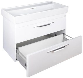 TMP LUX 100D fali fürdőszobabútor - CeraStyle SHARP 37600 DUPLA csaplyukas mosdóval - 100 x 48 cm