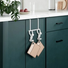 Fehér műanyag ajtófogas 22 cm Buddy – Umbra