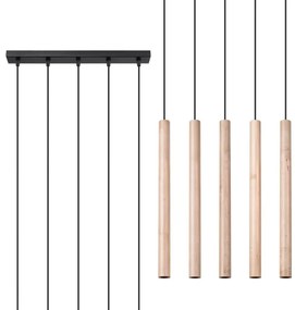 Sollux SL.1269 - Csillár zsinóron PASTELO 5xG9/8W/230V fa