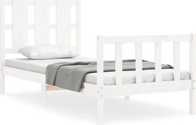 vidaXL fehér tömör fenyőfa ágy matrac nélkül 100 x 200 cm