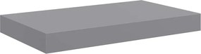 vidaXL szürke MDF lebegő fali polc 40 x 23 x 3,8 cm