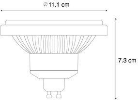GU10 Dimmelhető LED izzó 111 mm 10.5W 770lm 2700K