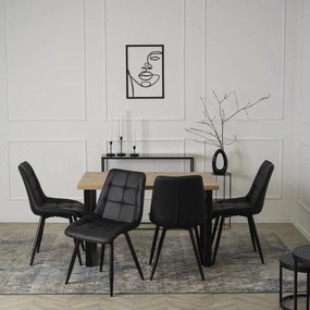 Fekete Eco-bőr Étkezőszék. MONZA