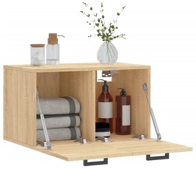 sonoma tölgy színű szerelt fa faliszekrény 60 x 36,5 x 35 cm