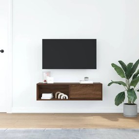 barna tölgy színű szerelt fa TV-szekrény 100x31x25,5cm