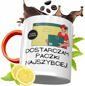 Narancssárga Bögre Futárnak Születésnapi Ajándék fényképes nyomtatással