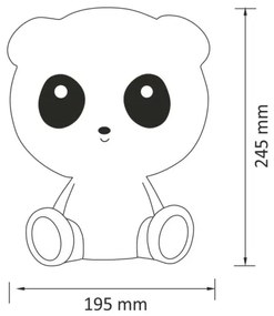 LED Dimmelhető gyermek érintős lámpa PANDA LED/2,5W/3,7V 1200 mAh