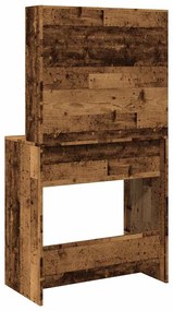 antik fa fésülködőasztal LED-del 74,5 x 40 x 141 cm
