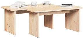 Dohányzóasztal 2 pcs Természetes 100 x 69 x 35.5 cm