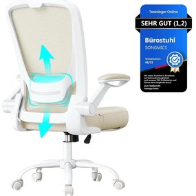 SONGMICS Ergonomikus irodai szék zabpehely-bézs színben