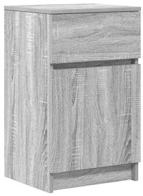 2 db szürke sonoma színű fa éjjeliszekrény 39x35x65 cm