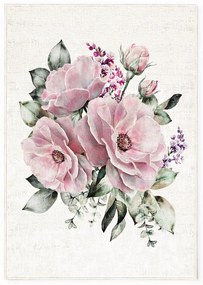 Rózsaszín-krémszínű mosható szőnyeg 80x140 cm New Carpets – Oyo home
