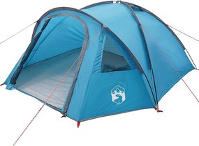 vidaXL Kempingssátor tetővel Kék 308 x 268 x 130 cm Poliészter