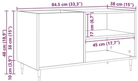 Rekord Tálca Fekete Tölgy 84,5x38x48 cm Műgyanta