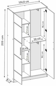 ROJ 13 Plus Előszobafal 158cm, Arany Tölgy
