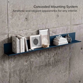 Fali polc JOANNE 1200 mm, Modern: sötétkék