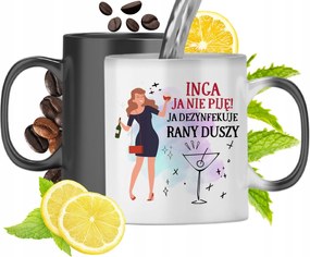 Mágikus bögre Inga számára Fekete matt nyomott mintával 330ml