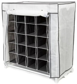 Shoes fekete-fehér textil cipőtartó állvány, 25 rekesz - Compactor