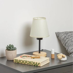Brilagi - Asztali lámpa NUBILA WOOD 1xE27/25W/230V tölgy/krémes