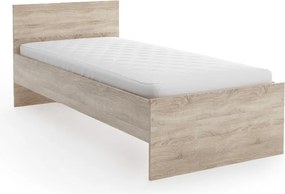 Ágy ELISA 90 x 200 cm, sonoma tölgy Matrac: SOMMERA 18 cm matraccal, Ágyrács: Deszkás ágyráccsal