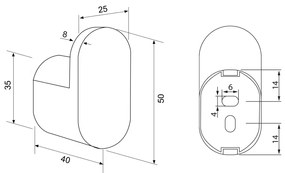 SAPHO RF001/15 Flori horog, fekete matt