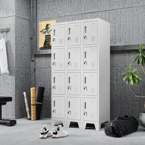 BHP szociális rekeszes szekrény szürke: ROBERT 1 Plus