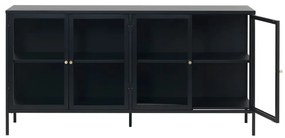 Fekete fém tálalószekrény 170x85 cm Carmel – Unique Furniture