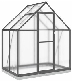 antracitszürke alumínium melegház alapvázzal 169 x 114 x 202 cm