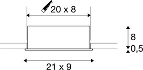 SLV KADUX 115720 Beépíthető spotlámpa 3x20W/LED 3000K 1920LM IP20